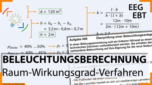 006-Video-Aufgabensammlung-Licht-Beleuchtungsberechnung-Raumwirkungsgrad-Verfahren-Pruefungsvorbereitung-Elektroniker-sprichUeberTechnik-Nies